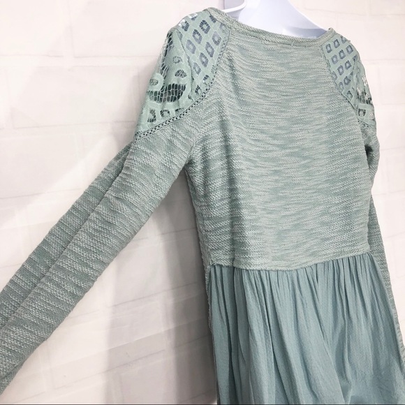 Jolt Aqua Blue Top Lace w Flowey Side Panels M - Picture 2 of 8